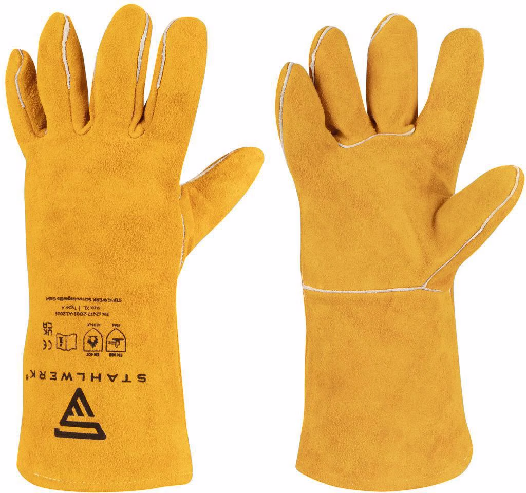 Schweißerhandschuhe Gr.Einheitsgröße Gelb/Orange PSA II
