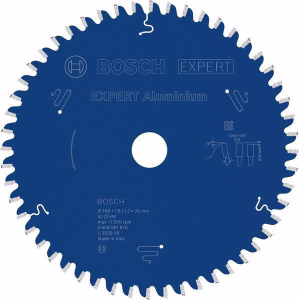 Kreissägeblatt EXPERT for Alu.AD 168mm Z.52 HLTCG Bohr.20mm Schnitt-B.1,8mm