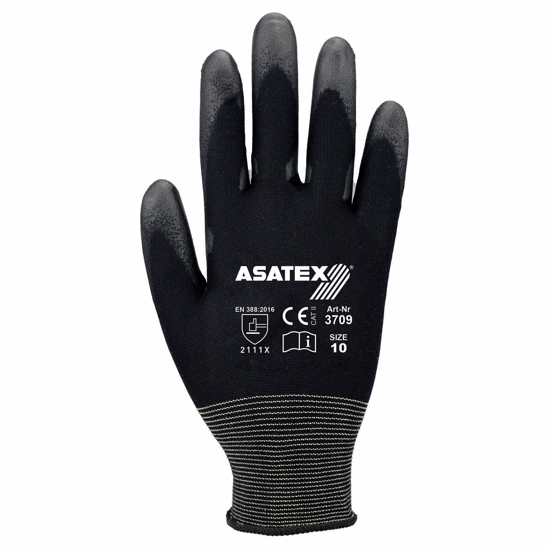 Handschuhe schwarz PA m.Soft-Polyurethan
