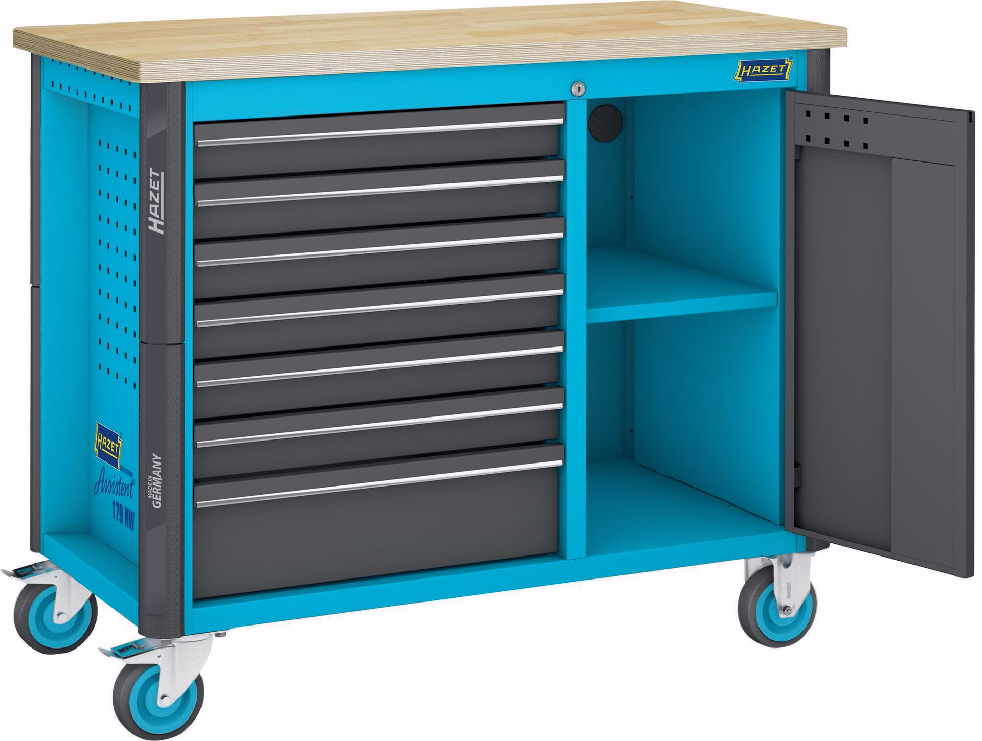Wkz.wagen 179NW-7 B1150xT600xH964mm 450kg 7 Schubl.unbestückt Stahlbl