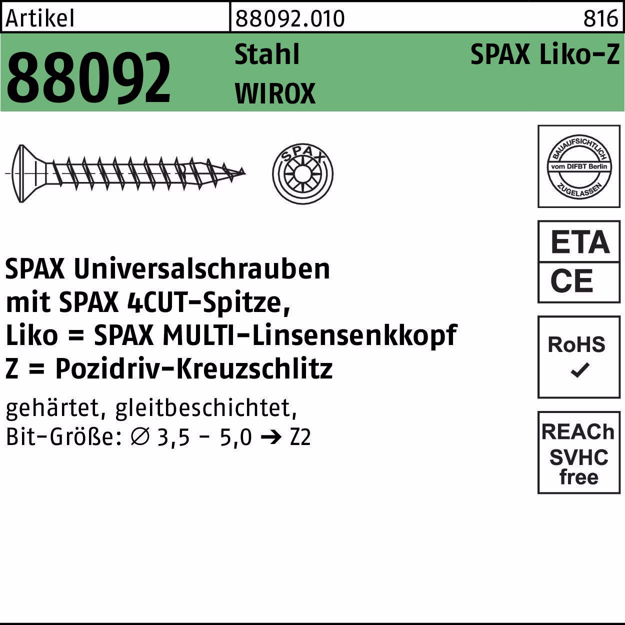 Schraube R 88092
