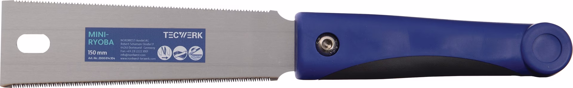 Japansäge/Feinzugsäge Mini Ryoba Blatt-L.150mm Gesamt-L.330mm ger.2K-Griff