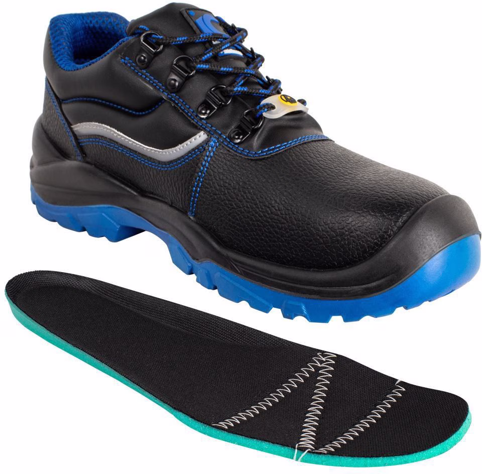 Sicherheitsschuh NAUEN Gr.41 W.10,5 schwarz/blau S3 FO SR ESD