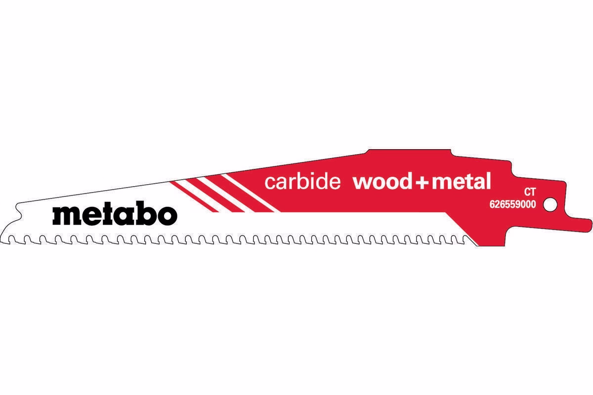 Säbelsägeblatt carbide wood + metal 3-4mm/6-8TPI mm hartmetallbestückt Stück / Karte METABO