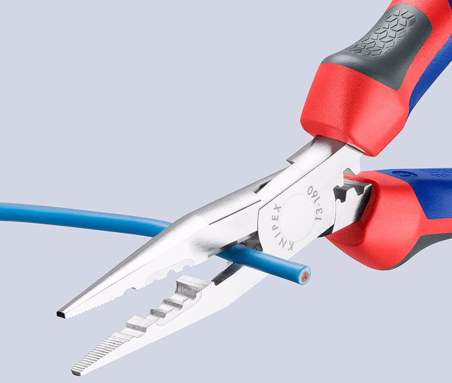 Verdrahtungszange L.160mm 0,5-0,75/1,5/2,5mm² verchr.Comfort-Griff