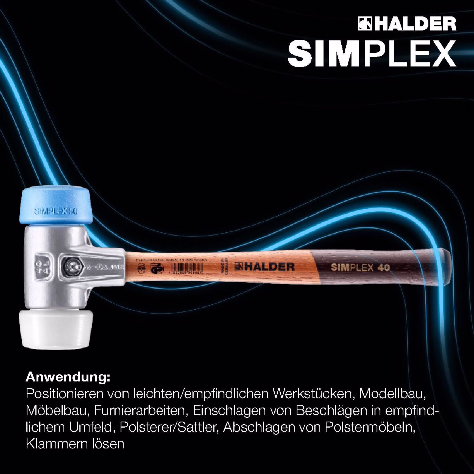 Schonhammer SIMPLEX L.330mm Kopf-D.50mm weich/mittelhart HO
