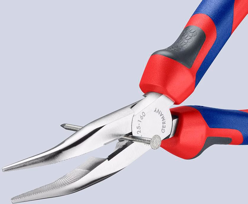 Flachrundzange L.160mm flachrund 40Grad gew.Comfort-Griff