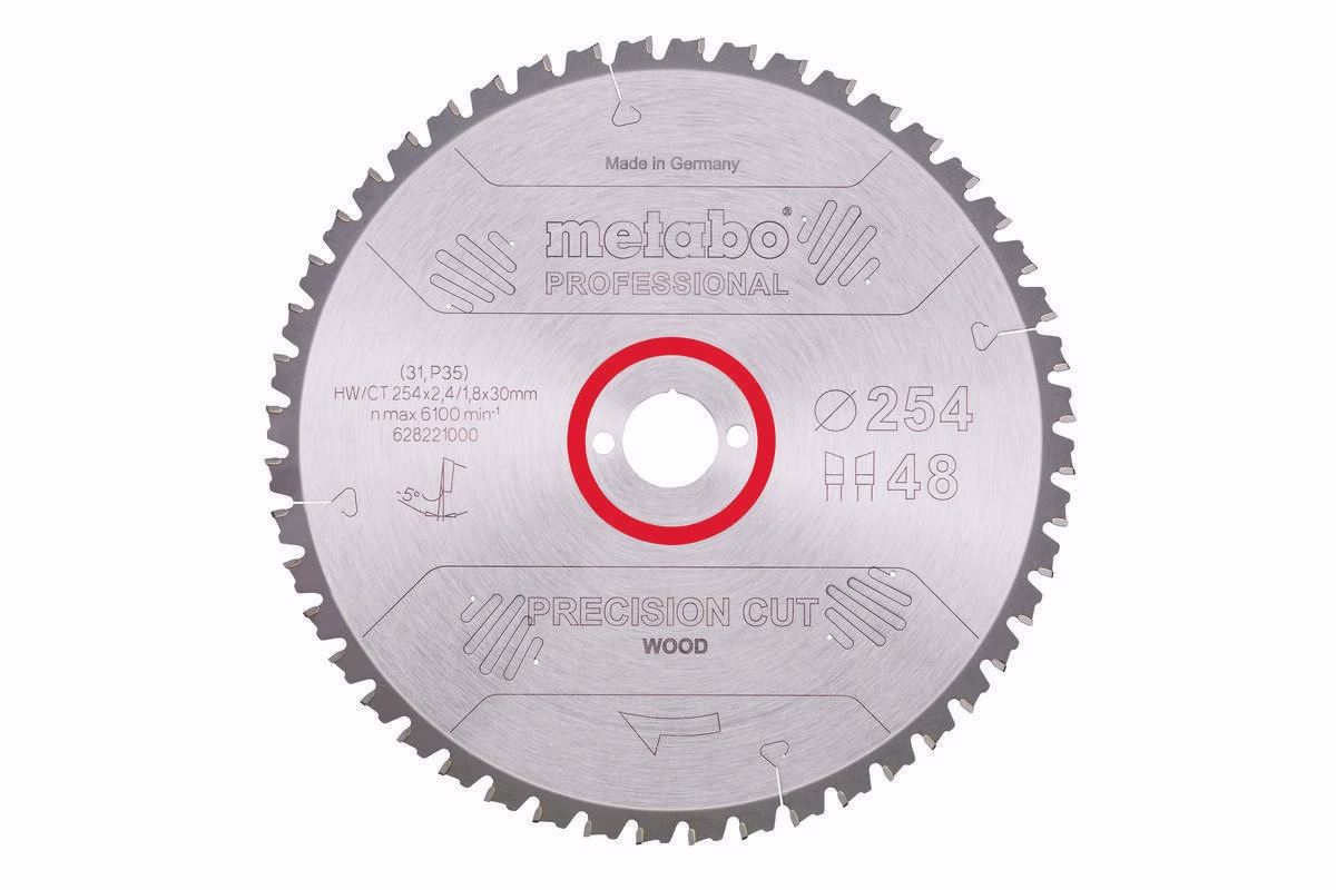 Kreissägeblatt precision cut wood professional D254xB2,4xBohrung30mm 48Z. WZ