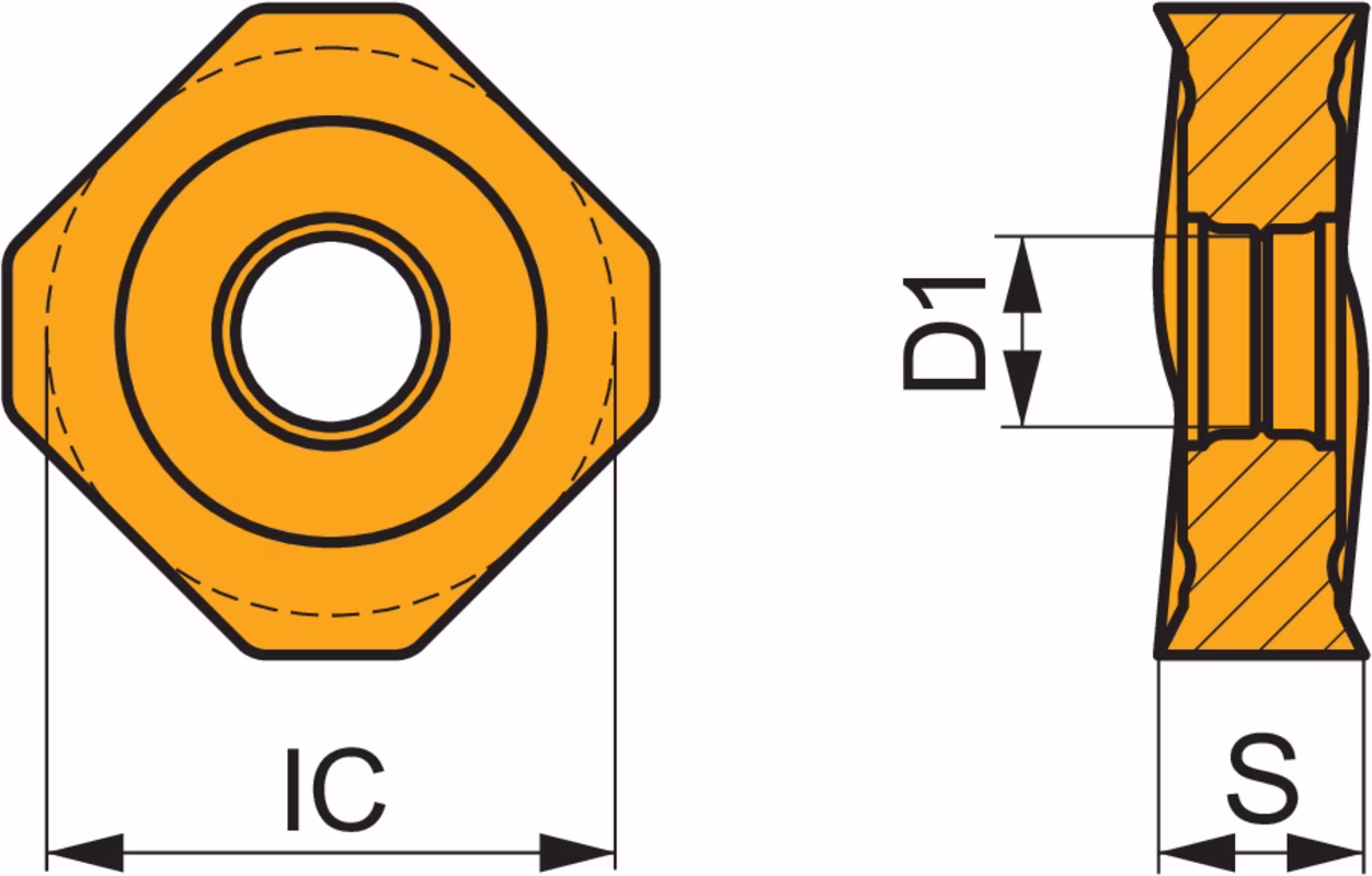 Fräswendeschneidplatte ISO SNMX 170508SR-M:8215 D. 5,7mm PVD beschichtet