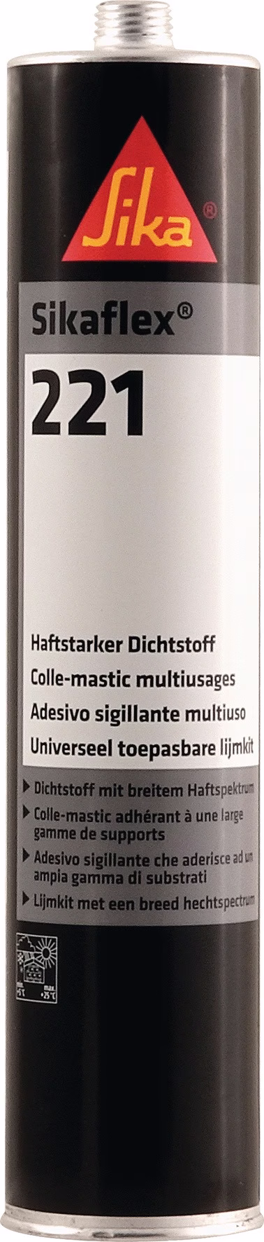 Polyurethandichtstoff Sikaflex®-221 schwarz 300ml Kartusche