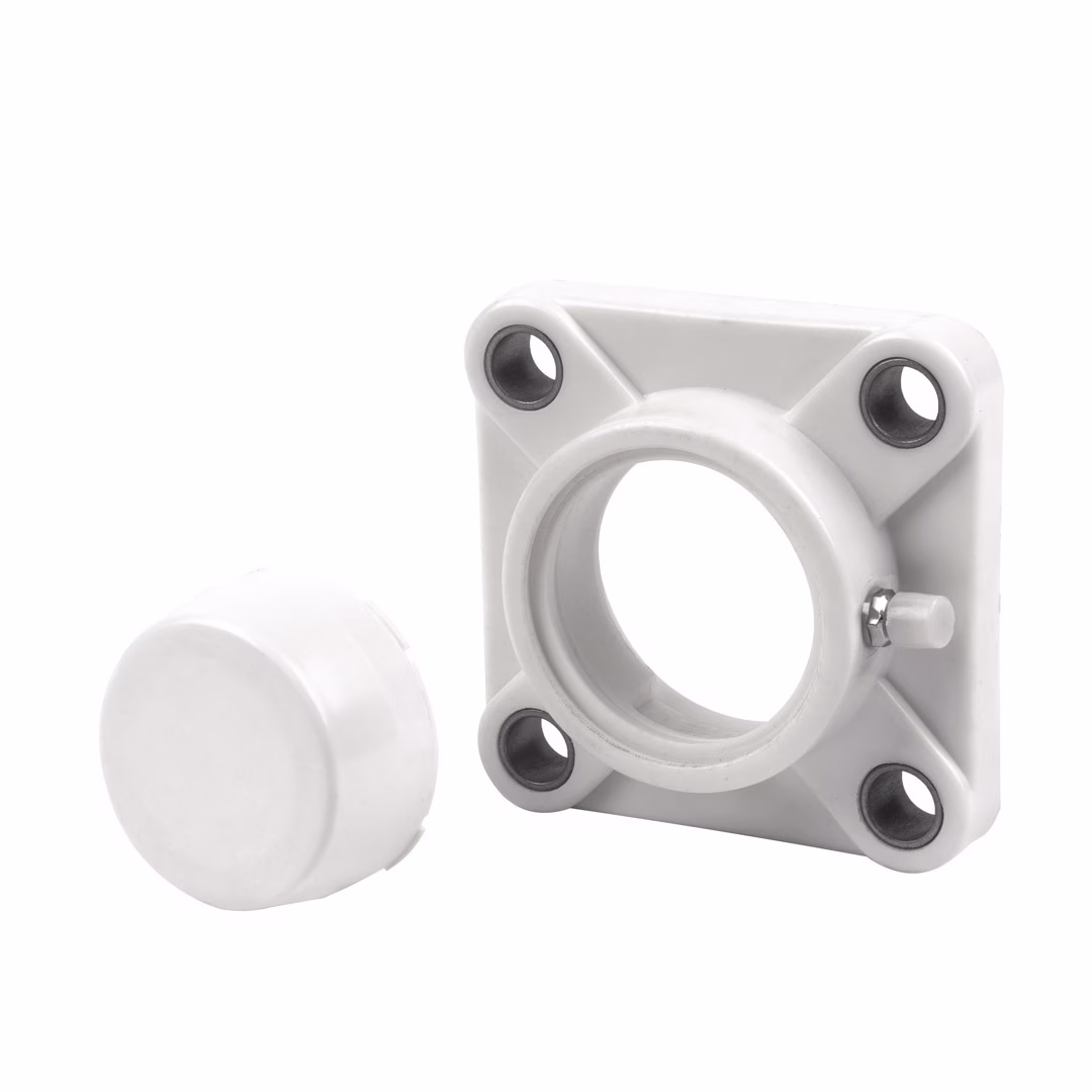 Flanschlagergehäuse TF207 -WHITE 72mm viereckig