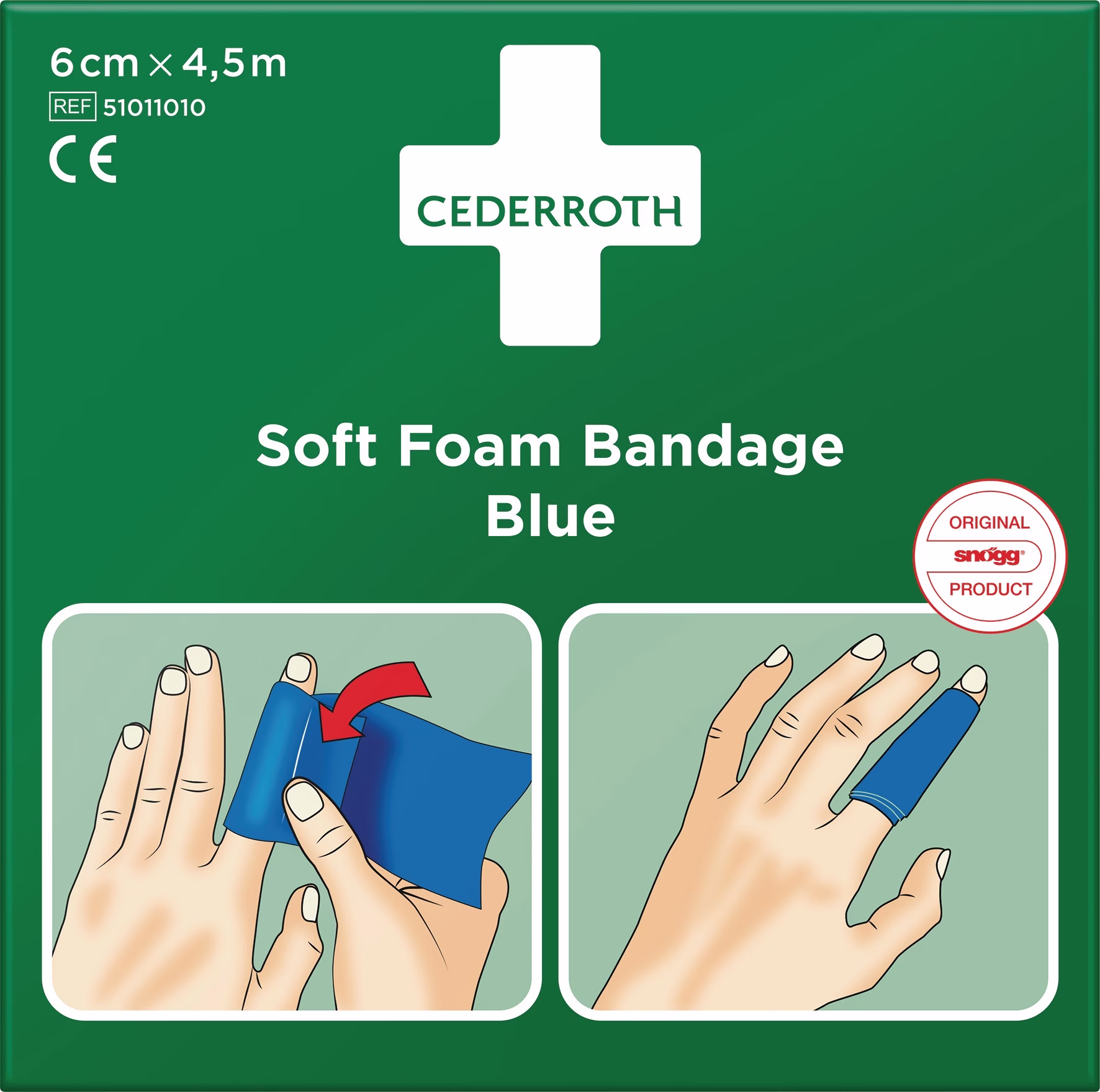 Soft Foam Bandage selbsthaftend elastisch,blau Rl.6cmx4,5m