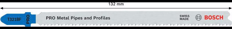 Stichsägeblatt T 321 BF Gesamt-L.132mm Zahnt.2mm BIM 5 St./Karte