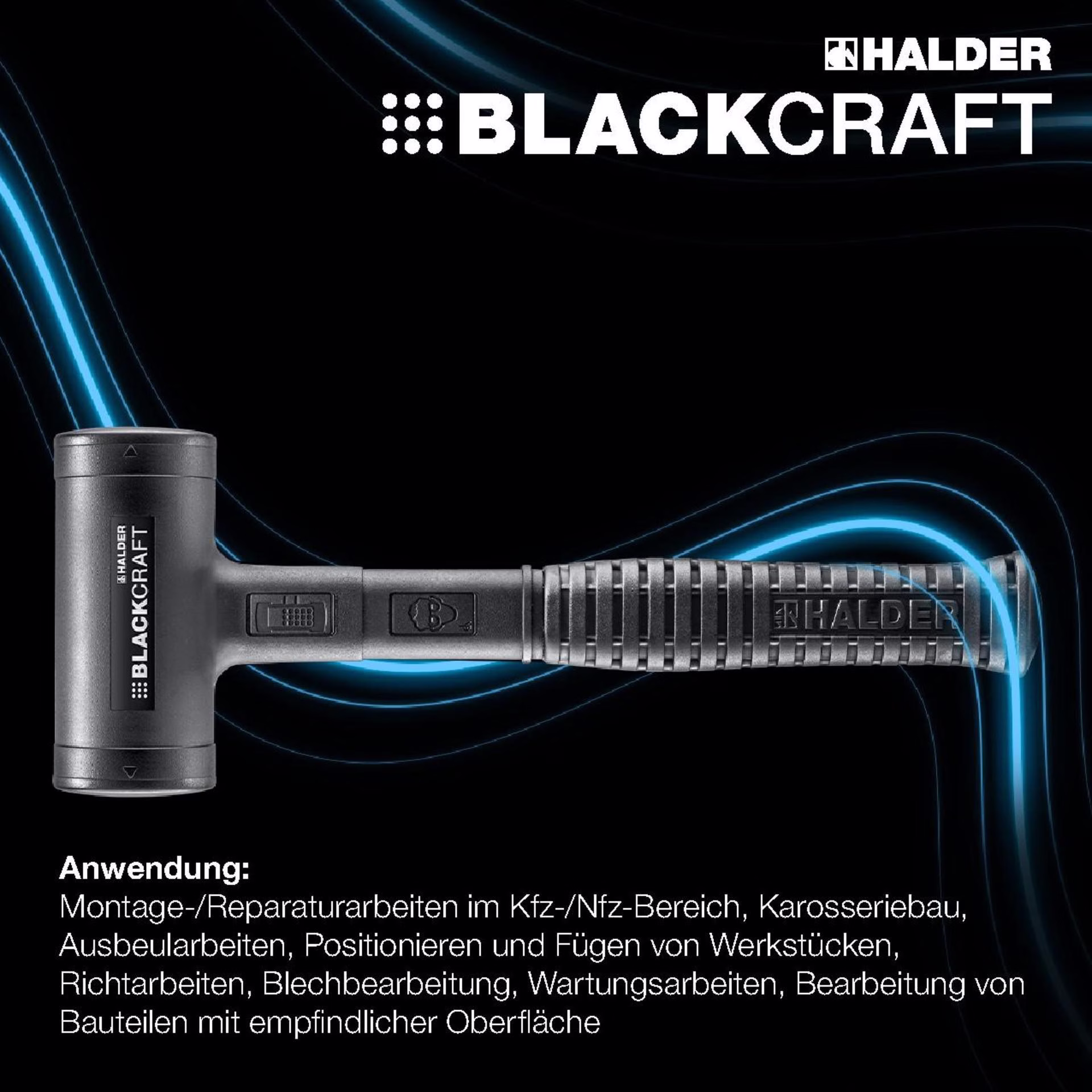 Schonhammer BLACKCRAFT Gesamt-L.300mm Kopf-D.40mm STA rückschlagfrei