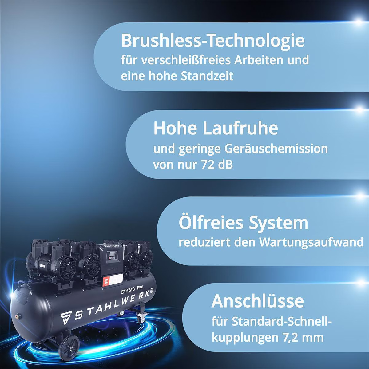 Kompressor ST-1510 Pro 1000l/min 10bar 150l