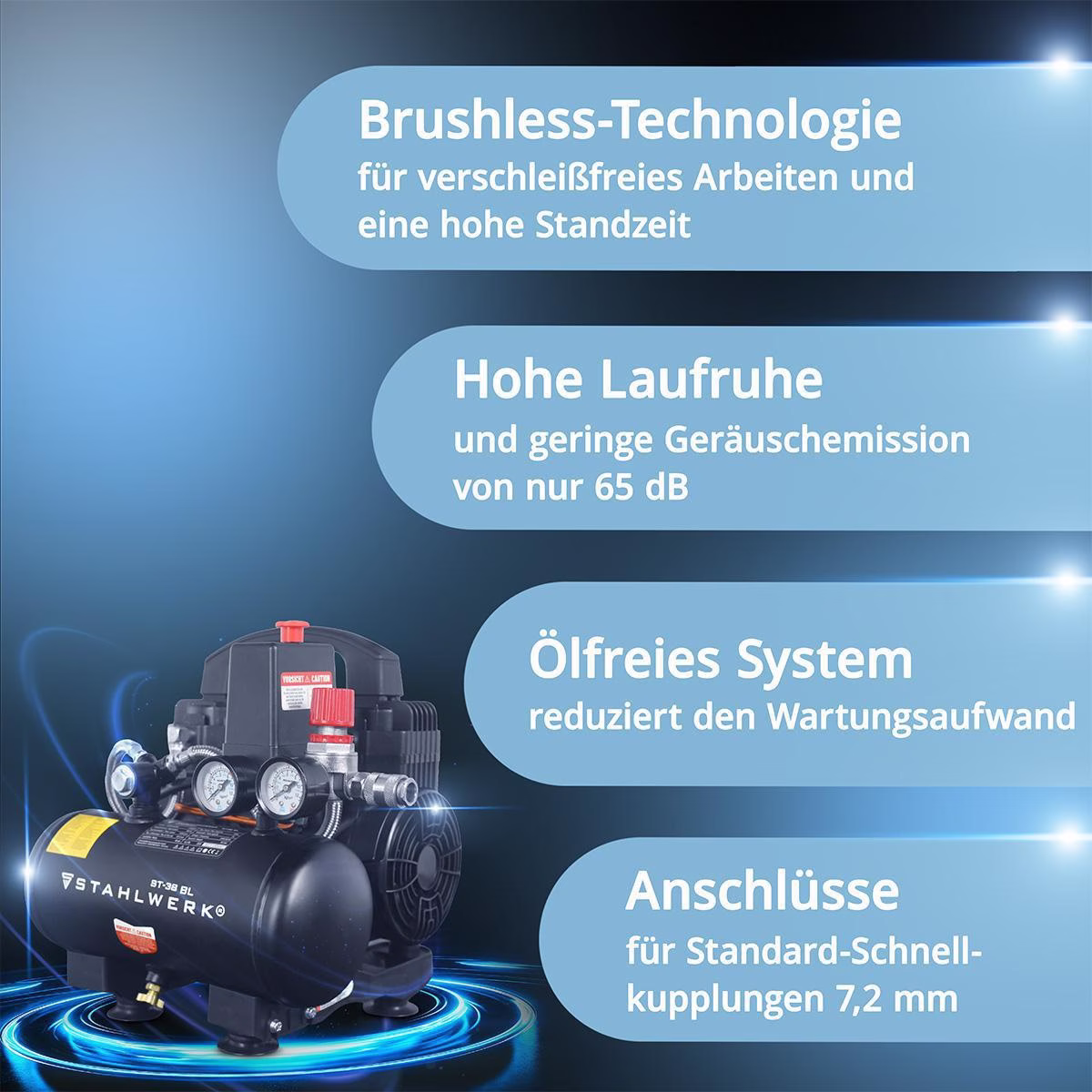 Kompressor ST-38 BL 170l/min 8bar 3l