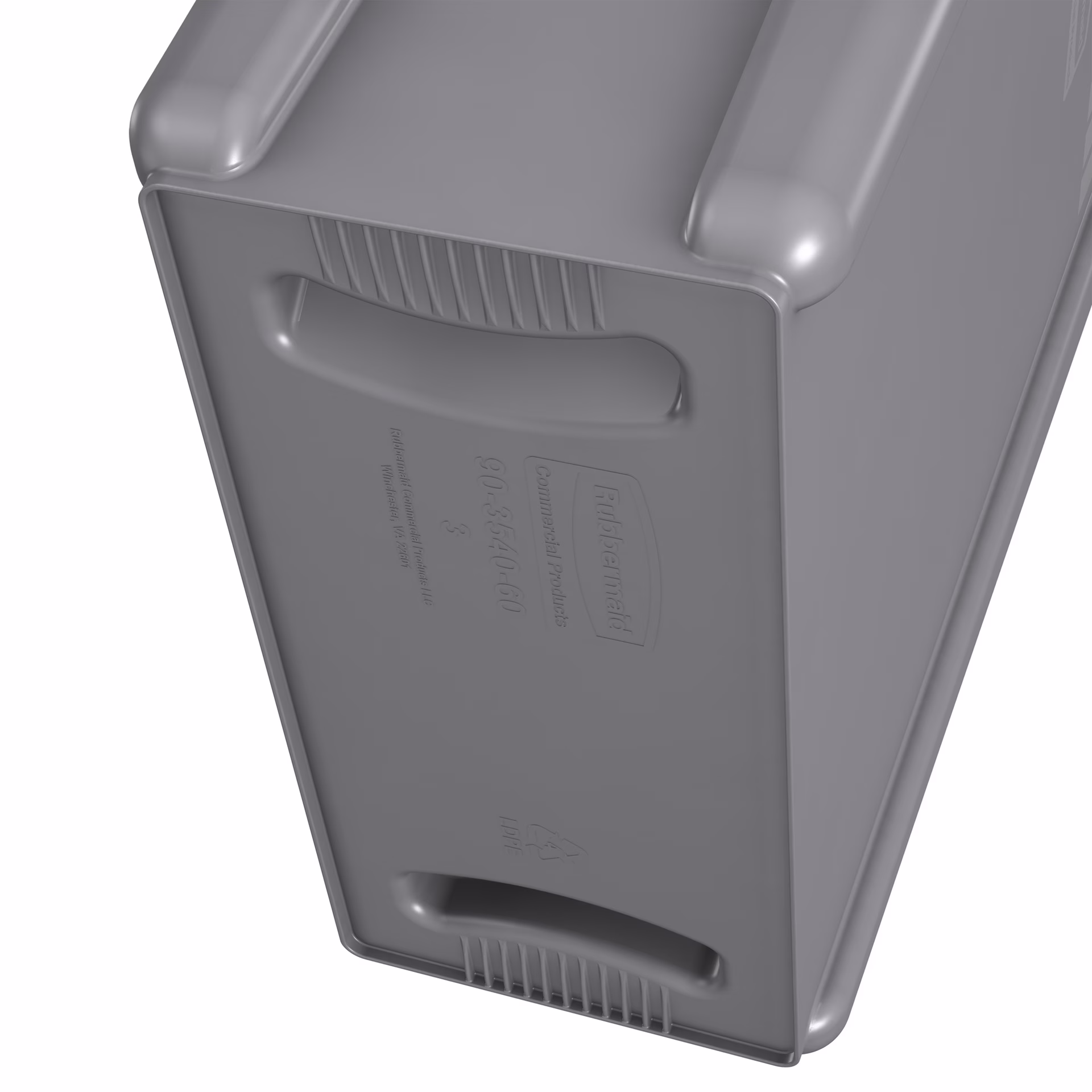 Wertstoffsammler 60l H635xB279xT558mm grau m.Lüftungskanälen