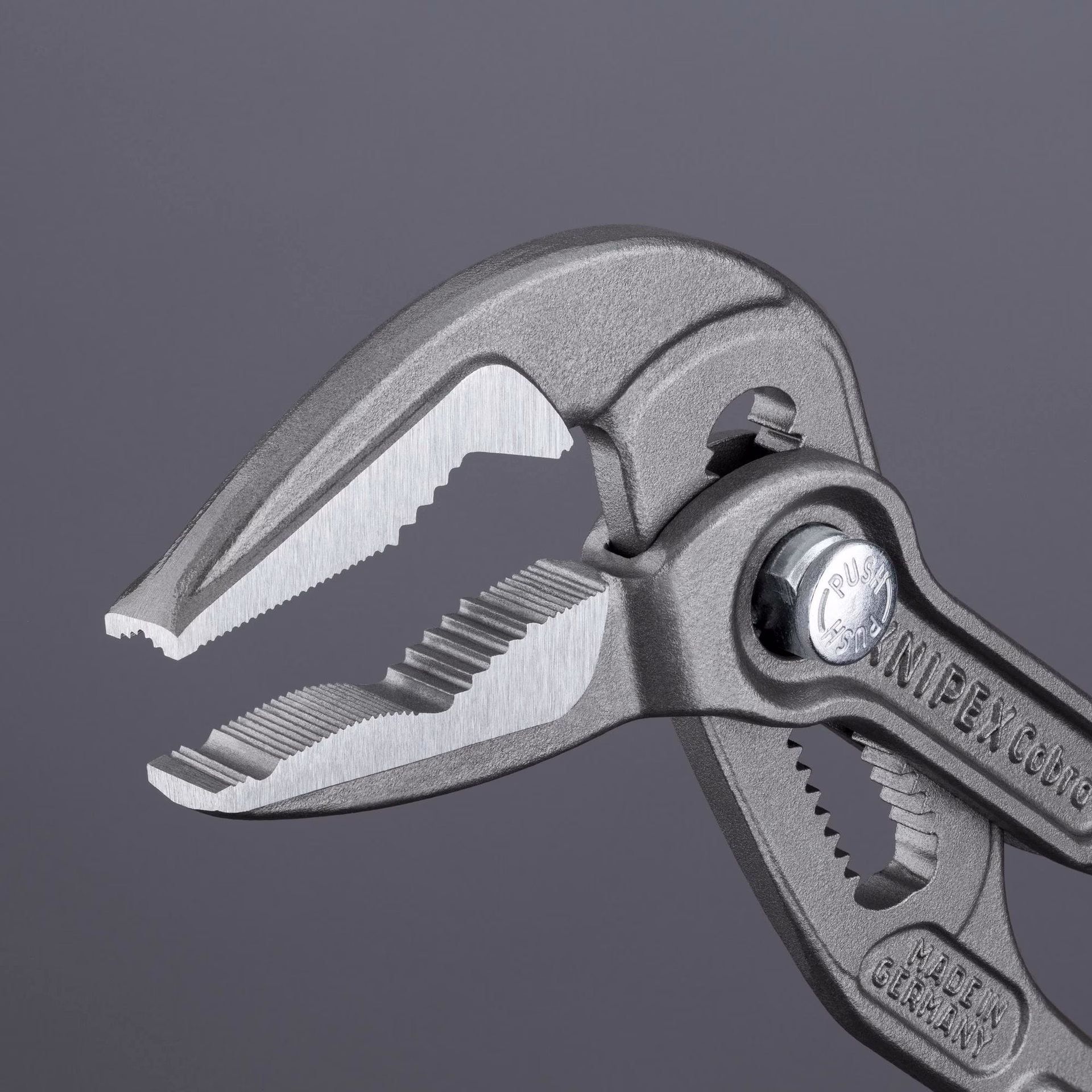 Wasserpumpenzange Cobra® ES L.180mm Spann-W.32mm grau atram.pol.