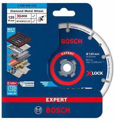 Diamanttrennscheibe Expert Diamond Metal Wheel X-LOCK D.125mm Bohr.22,23mm
