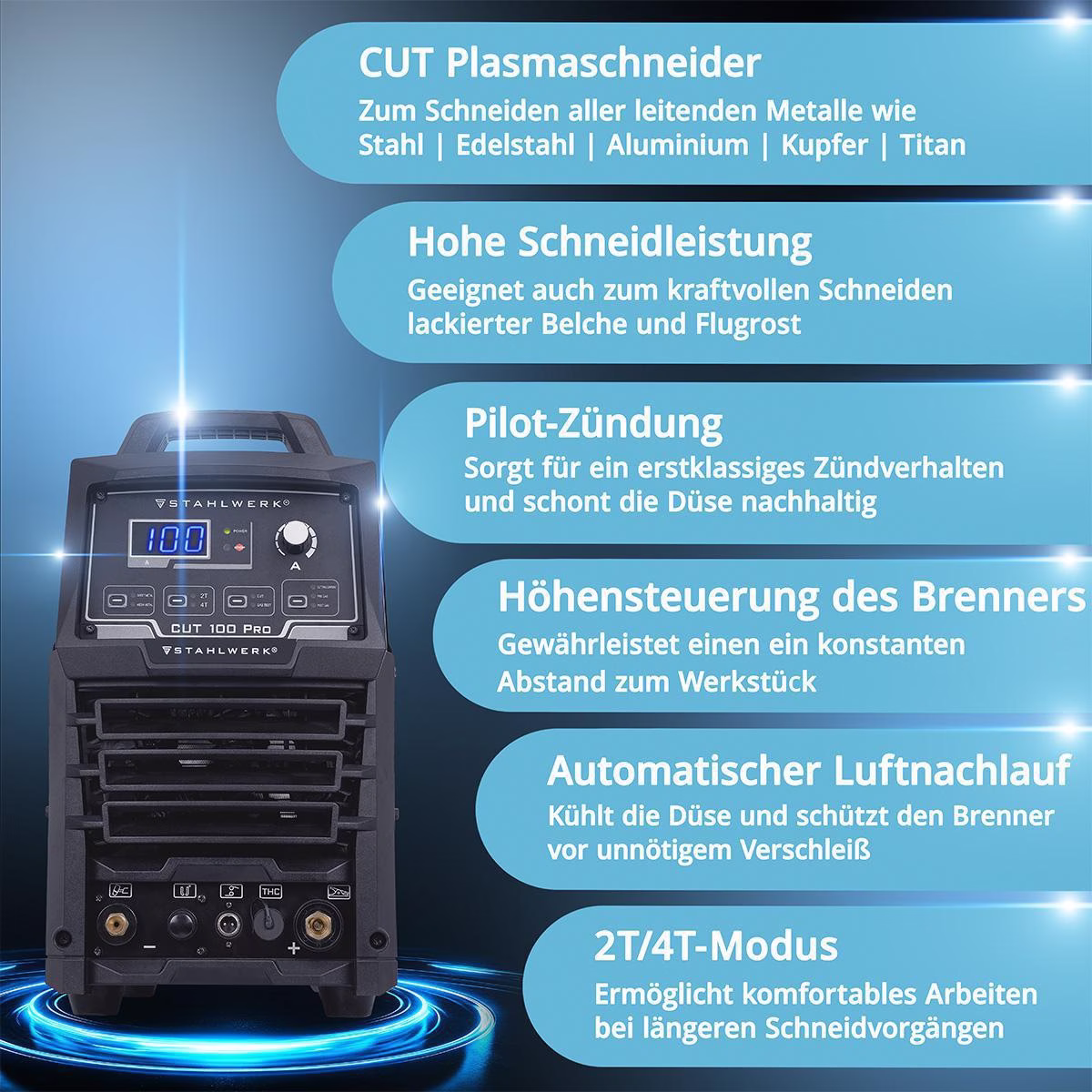 Plasmaschneider CUT 100 P Digital Einzelgerät m.Zub