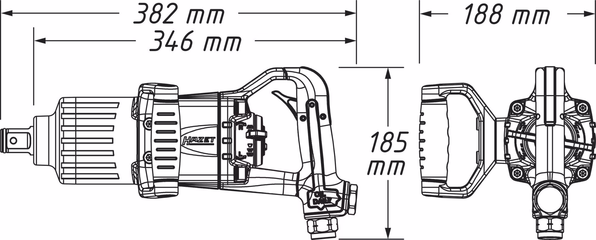 Druckluftschlagschrauber 9014PS-1 25,4mm (1Zoll) A4-kt.2712 Nm