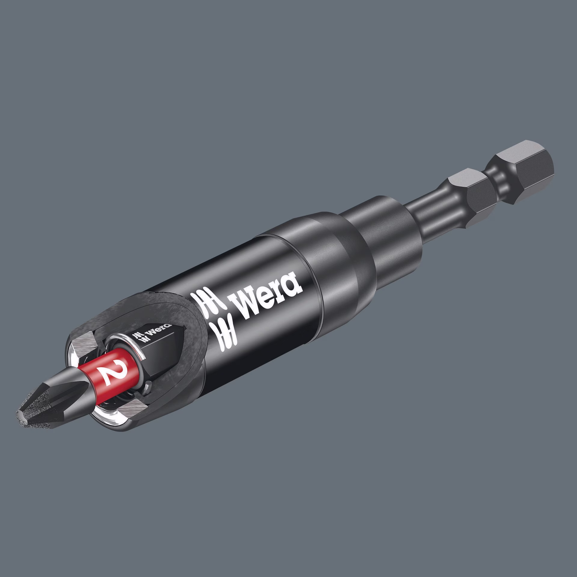 Bithalter 897/4 IMP R f.1/4 Zoll Bits C 6,3 L.75mm m.Ringmagnet