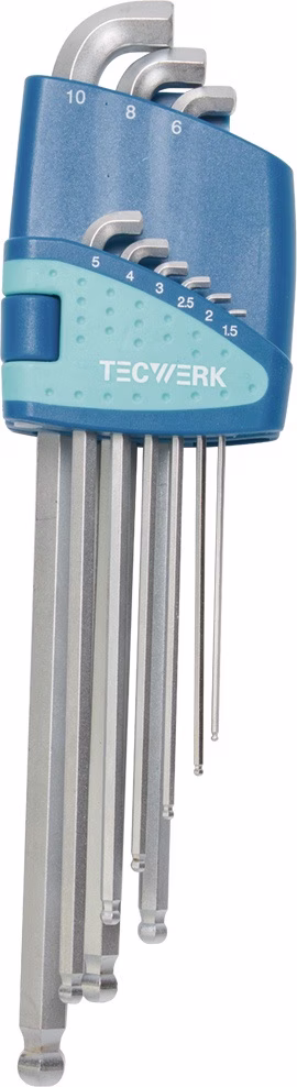 Winkelschraubendrehersatz 9-tlg.Ku.-Halter SW 1,5-10mm kurzer Schenkel