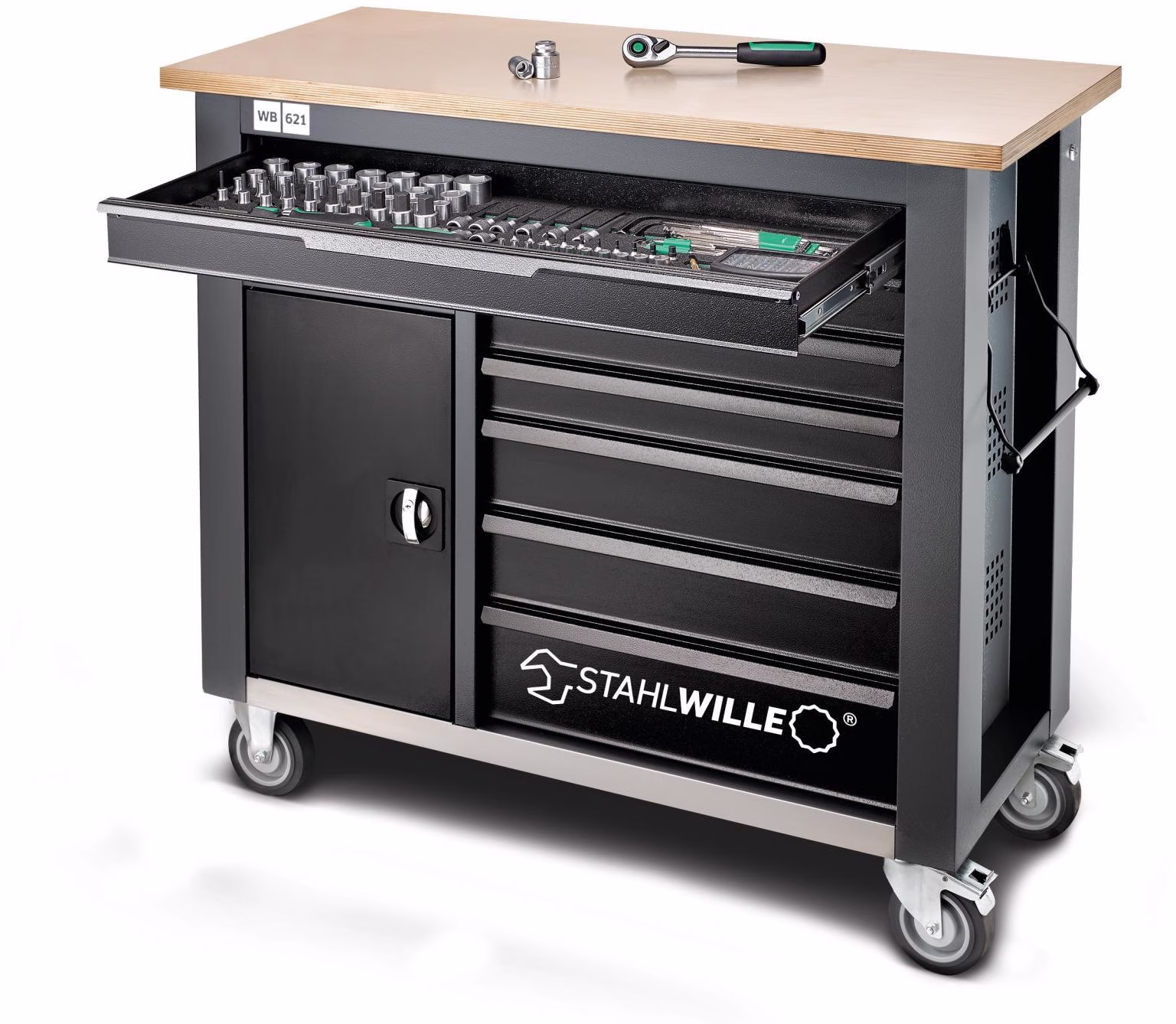Rollwerkbank WB 621 Außen-B1150xT500xH1045mm Schubl.7+1 Fach 750kg unbestückt