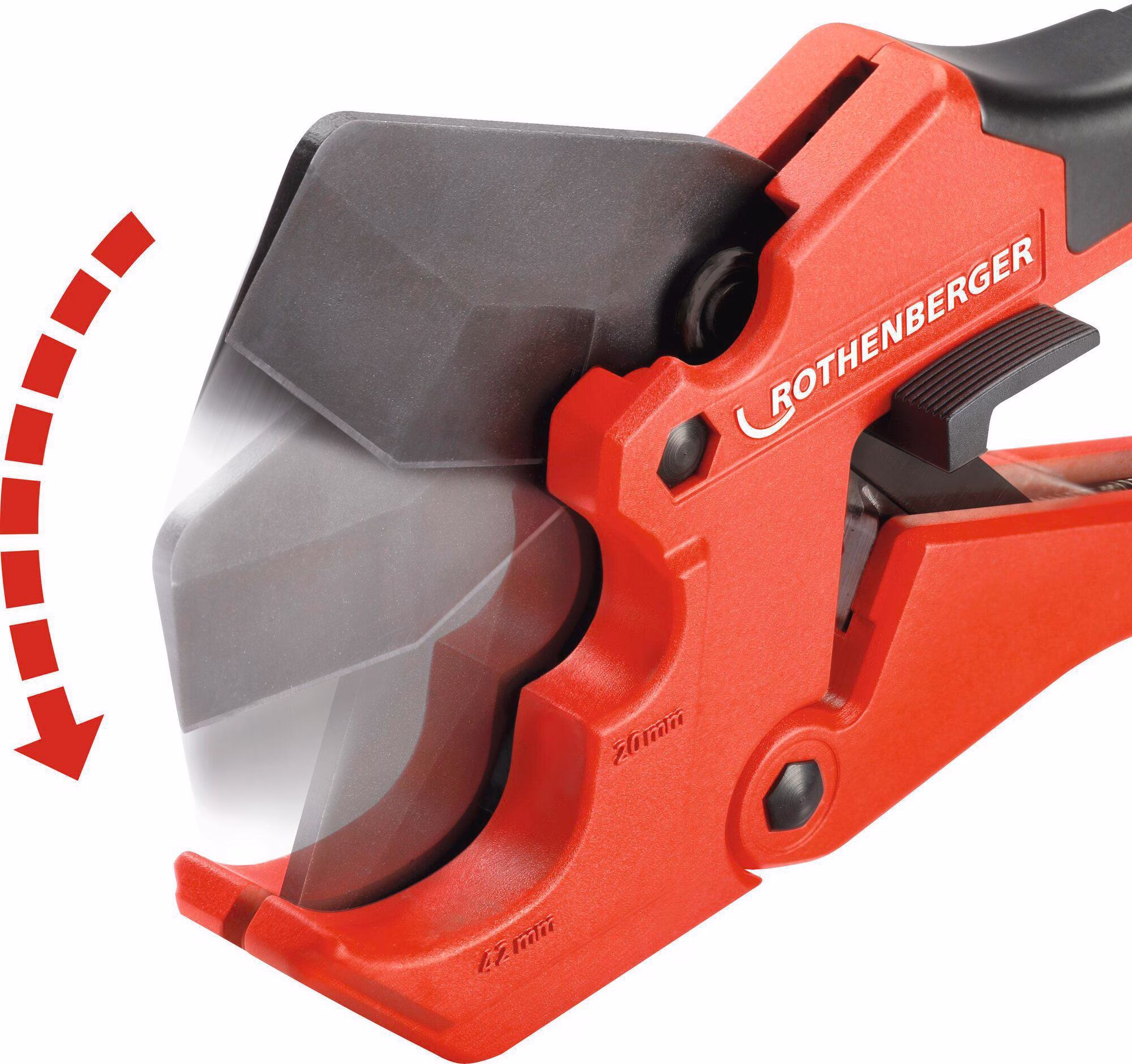 Kunststoffschere ROCUT® 42 TWIN CUT 0-42mm PE/MSR/PEX/PB/PVC/PPR