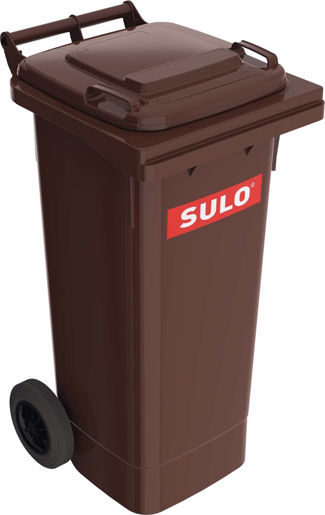 Müllgroßbehälter 80l HDPE braun fahrbar,n.EN 840