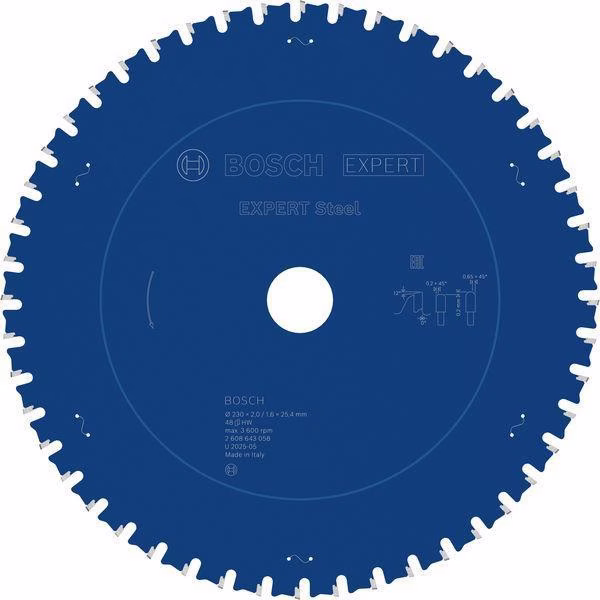 Kreissägeblatt Expert for Steel AD 230mm Z.48 Bohr.25,4mm Schnitt-B.2mm