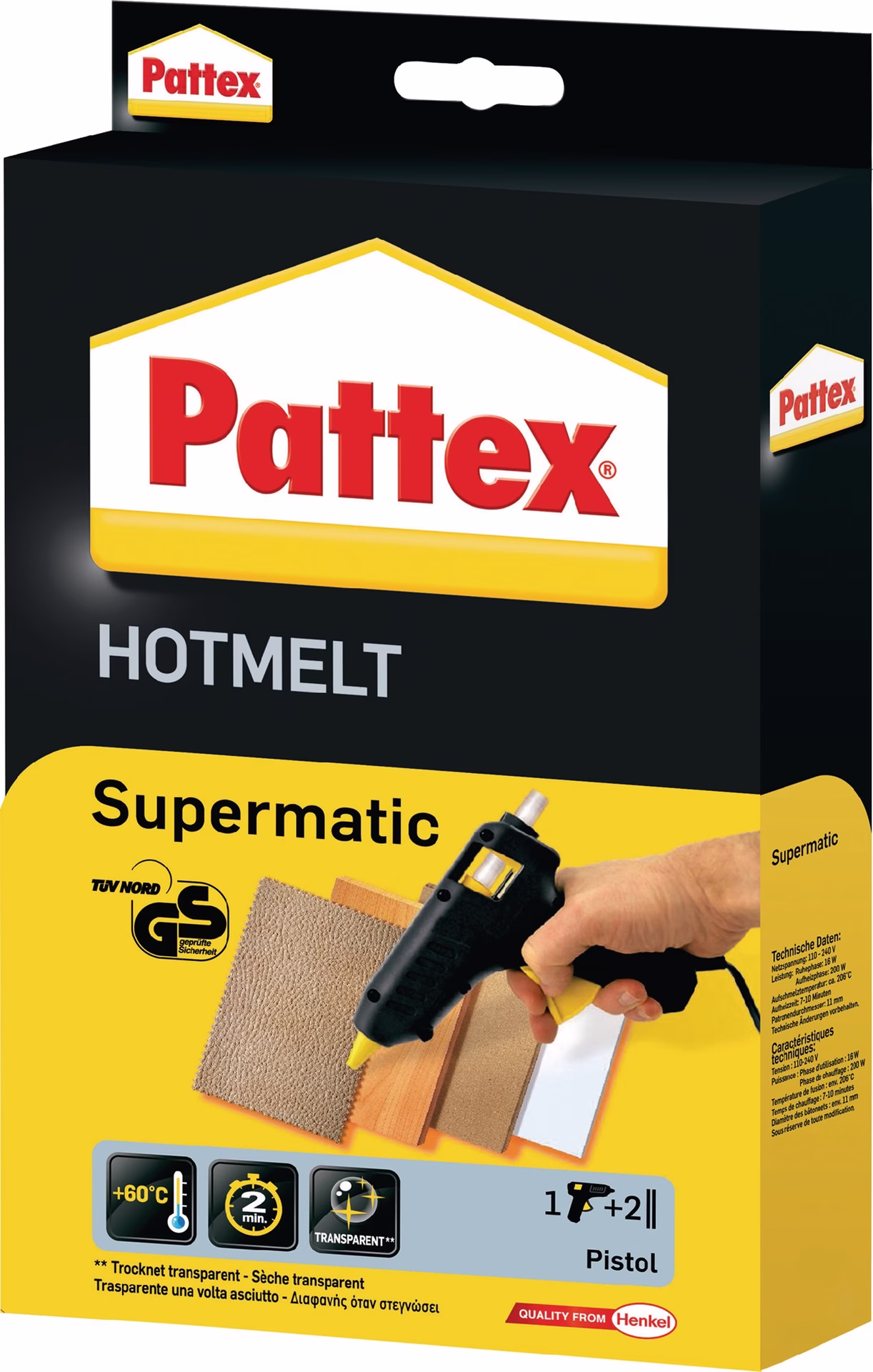 Heißklebepistole Supermatic Klebeleistung 4,5 g/min 7-10 min 11mm