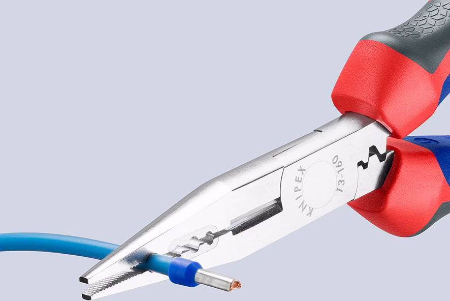 Verdrahtungszange L.160mm 0,5-0,75/1,5/2,5mm² verchr.Comfort-Griff