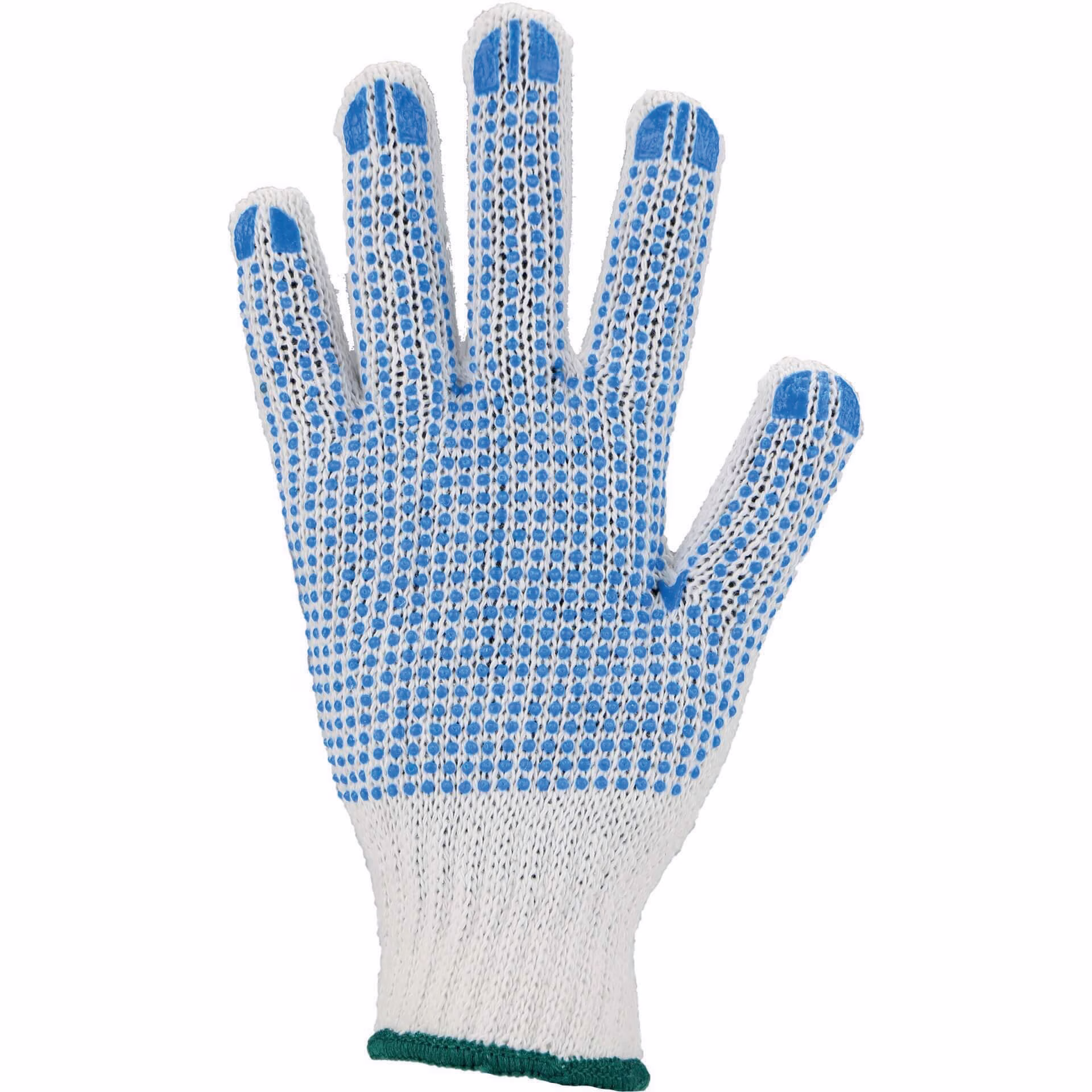 Handschuhe Gr.9/10 weiß/blau EN 388 PSA II Polyester/Baumwolle