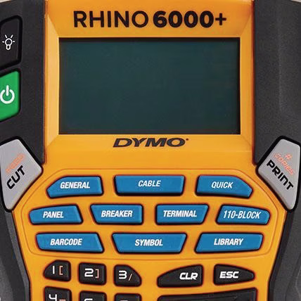 Beschriftungsgerät Rhino 6000+ Schriftband-B.6,9,12,19,24mm Kofferset