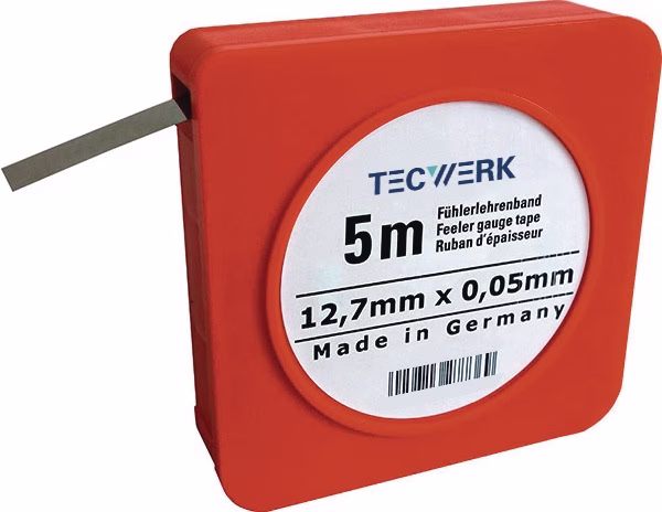 Fühlerlehrenband Länge 5 m Breite 12,7 mm TECWERK