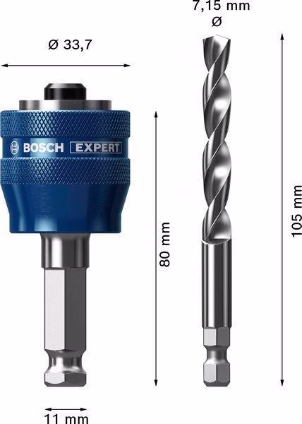 Adapter EXPERT Power Change Plus Hex 11 HSS-G-Bohrer f.Lochsägen