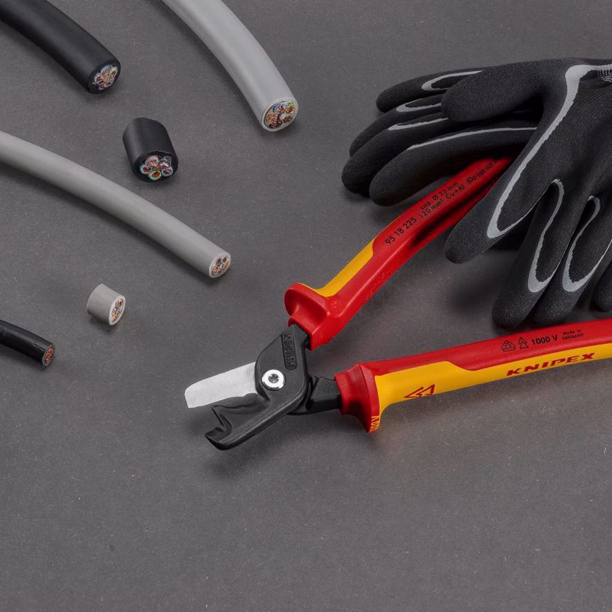 Kabelschere StepCut® XL L.225mm Kopf brün.VDE Mehrkomp.-Hüllen
