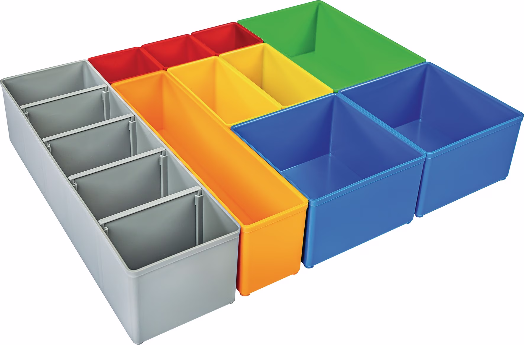 Einteilungs-Set B349xT265xH63mm blau / gelb / orange / rot / grün / grau BS SYSTEMS