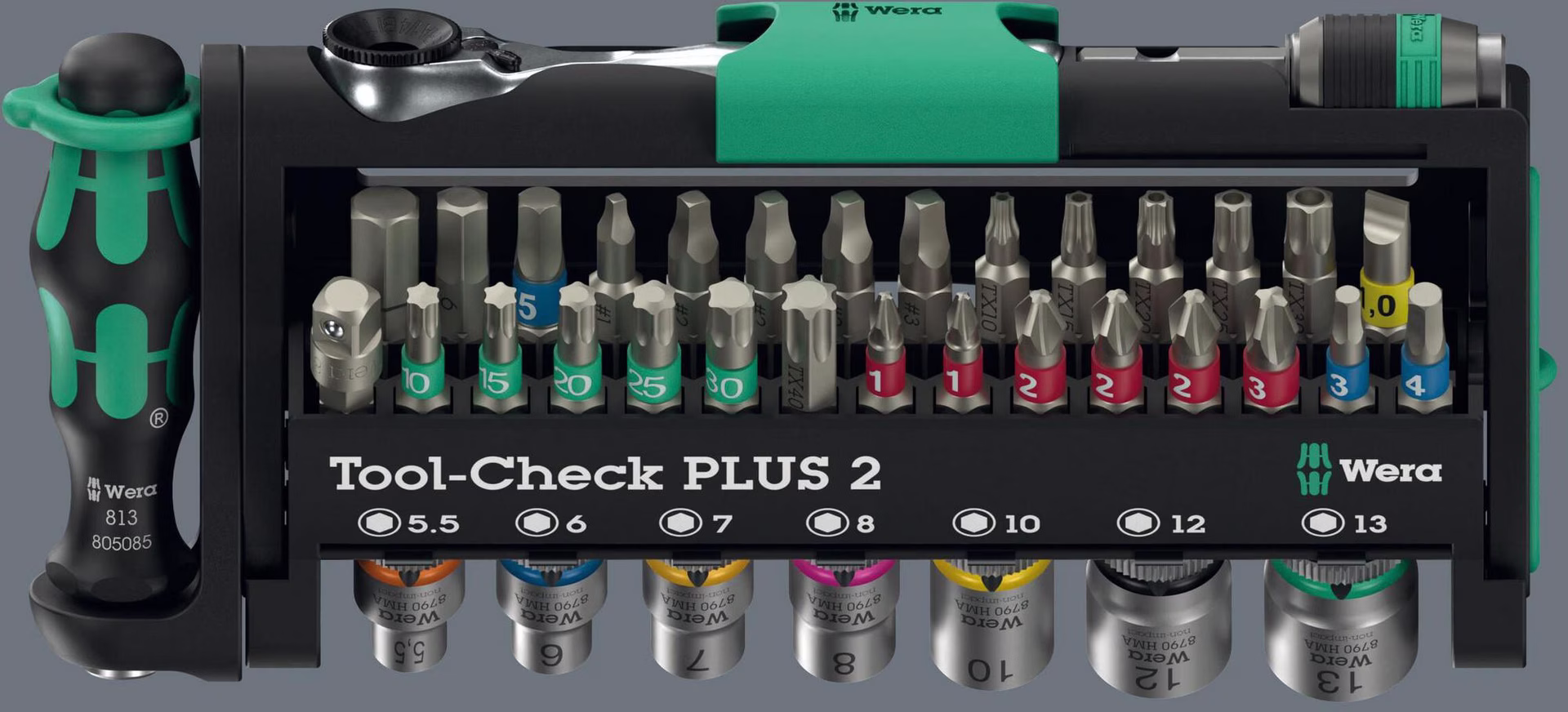 Bit-/Steckschlüsselset Tool Check Plus 2 39-tlg