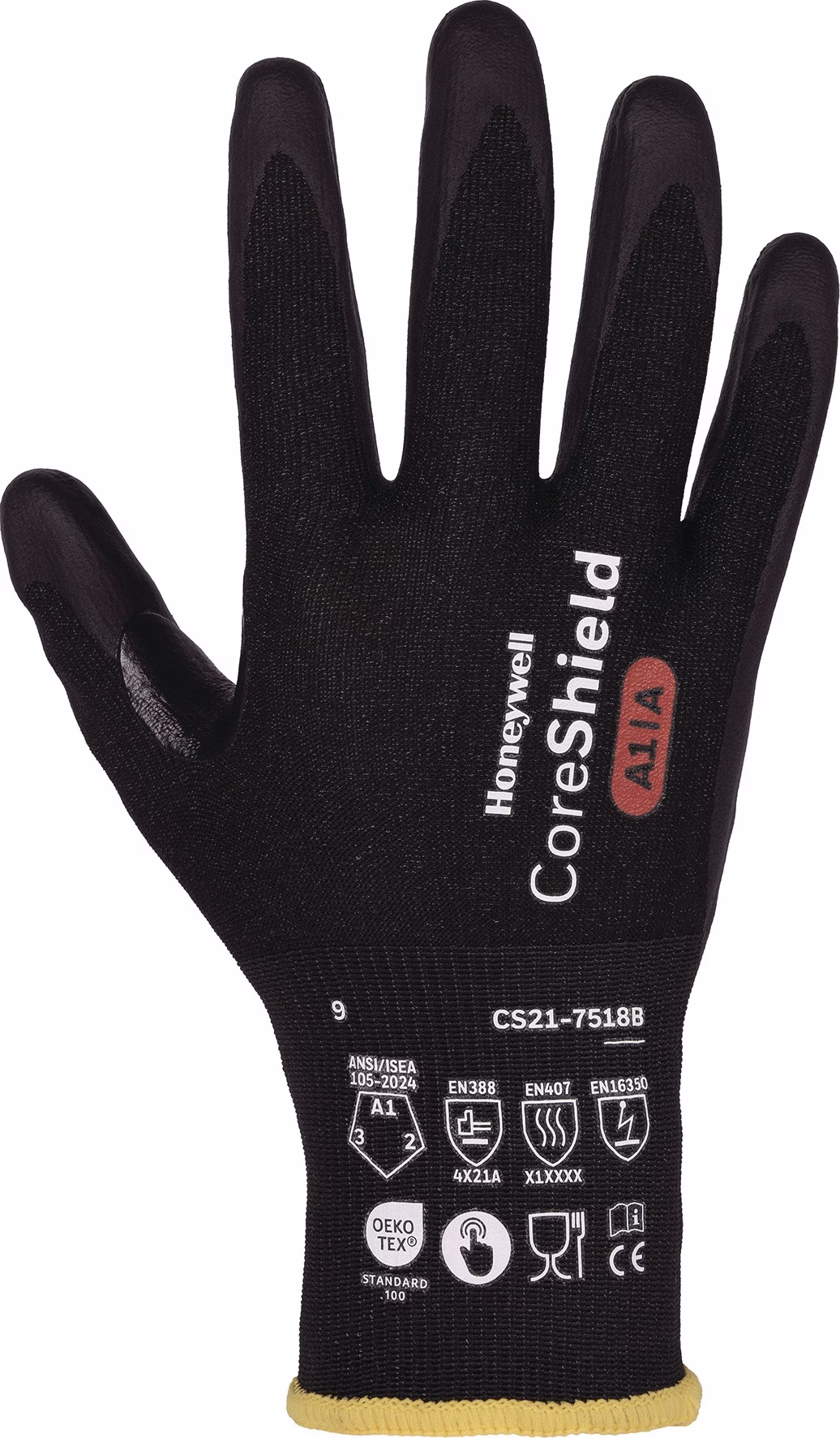 Schnittschutzhandschuhe CORESHIELD 18G BLACK EN 388, EN 407, EN 36350 PSA-Kategorie II HONEYWELL