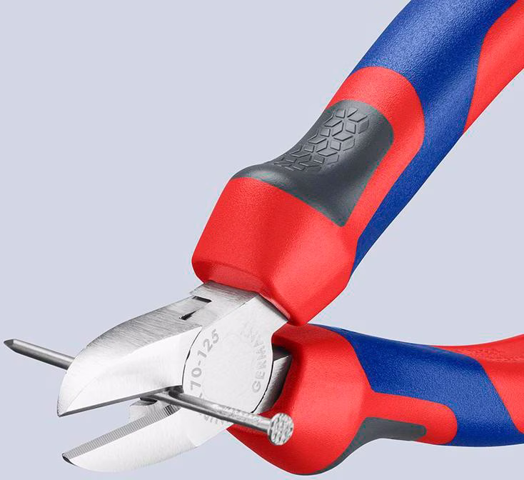 Seitenschneider L.125mm Kopf verchr.Comfort-Griff