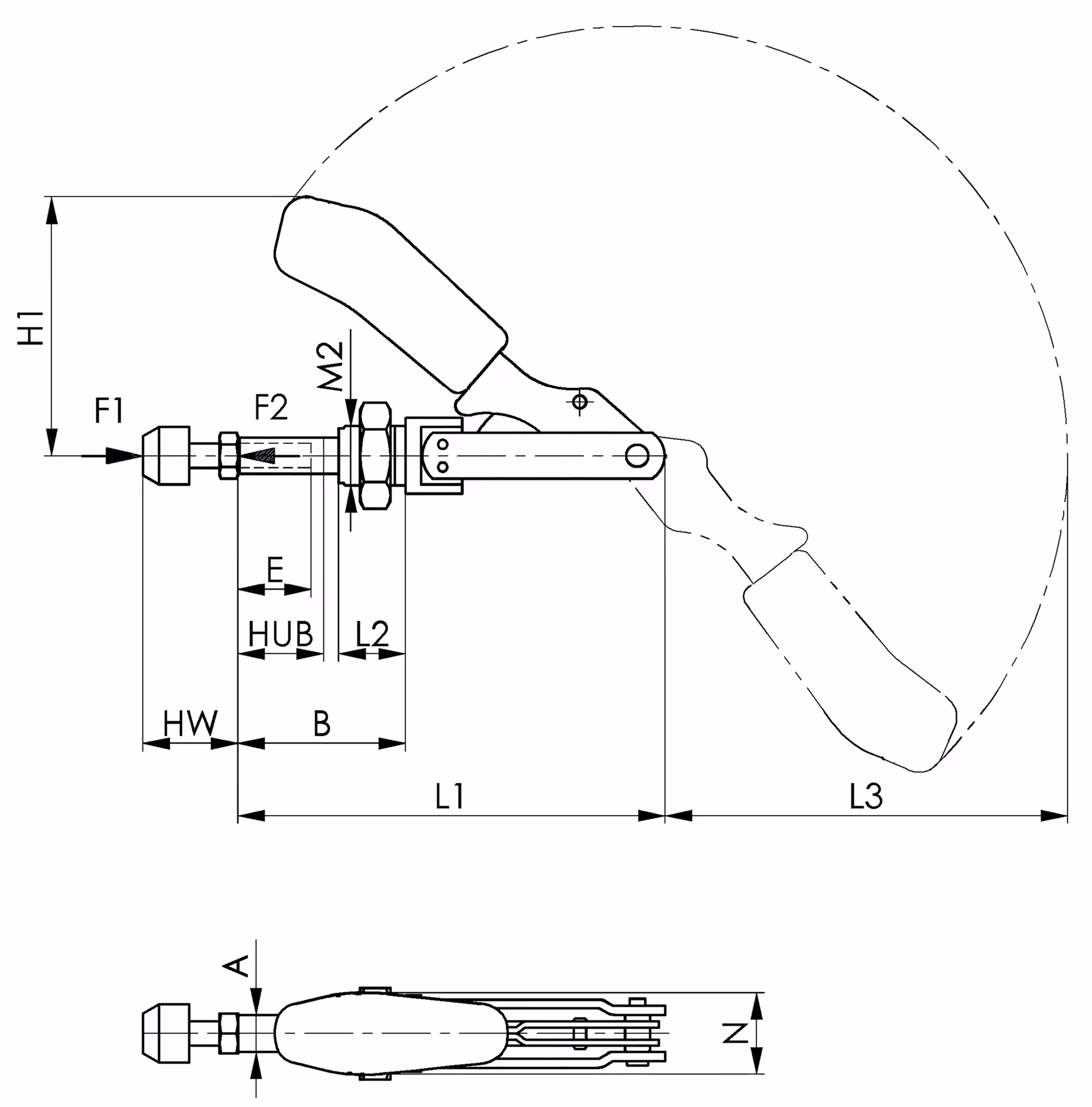 Schubstangenspanner Nr.6840 Gr.0