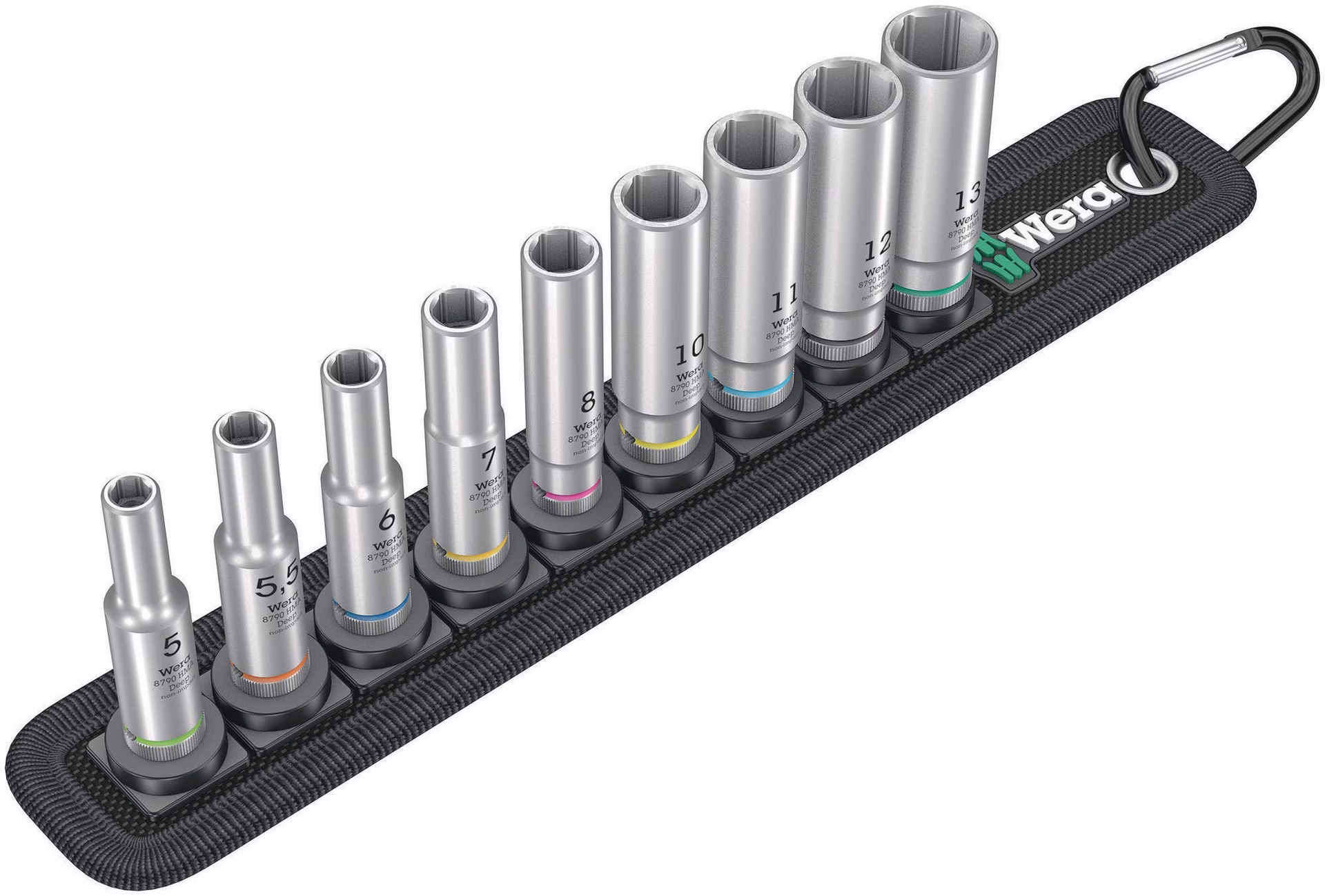 Steckschlüsseleinsatzset Belt A Deep 1 9-tlg.SW 5-13mm Antr.6,3mm (1/4)Zoll