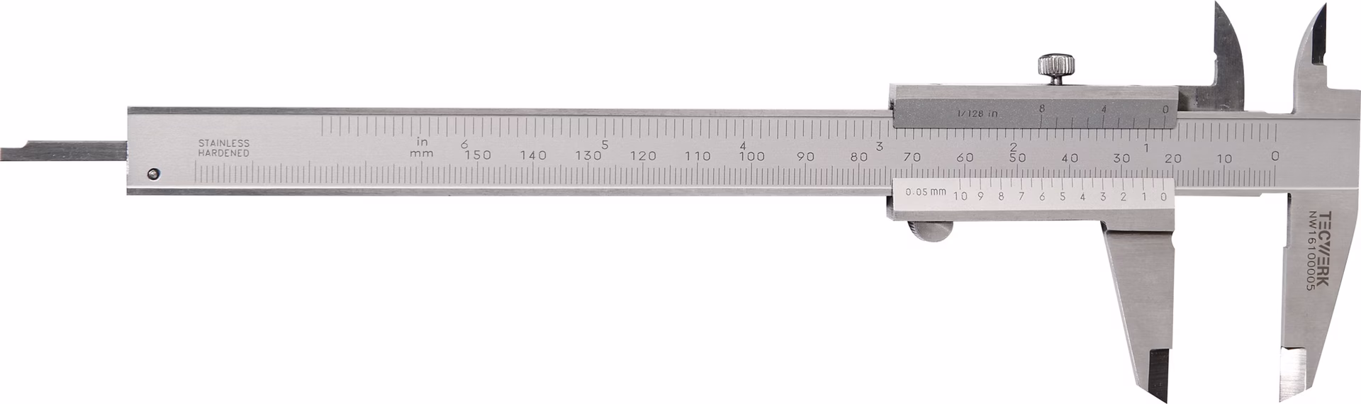Taschenmessschieber DIN 862 150mm m.Schr.eck.f.Linkshänder