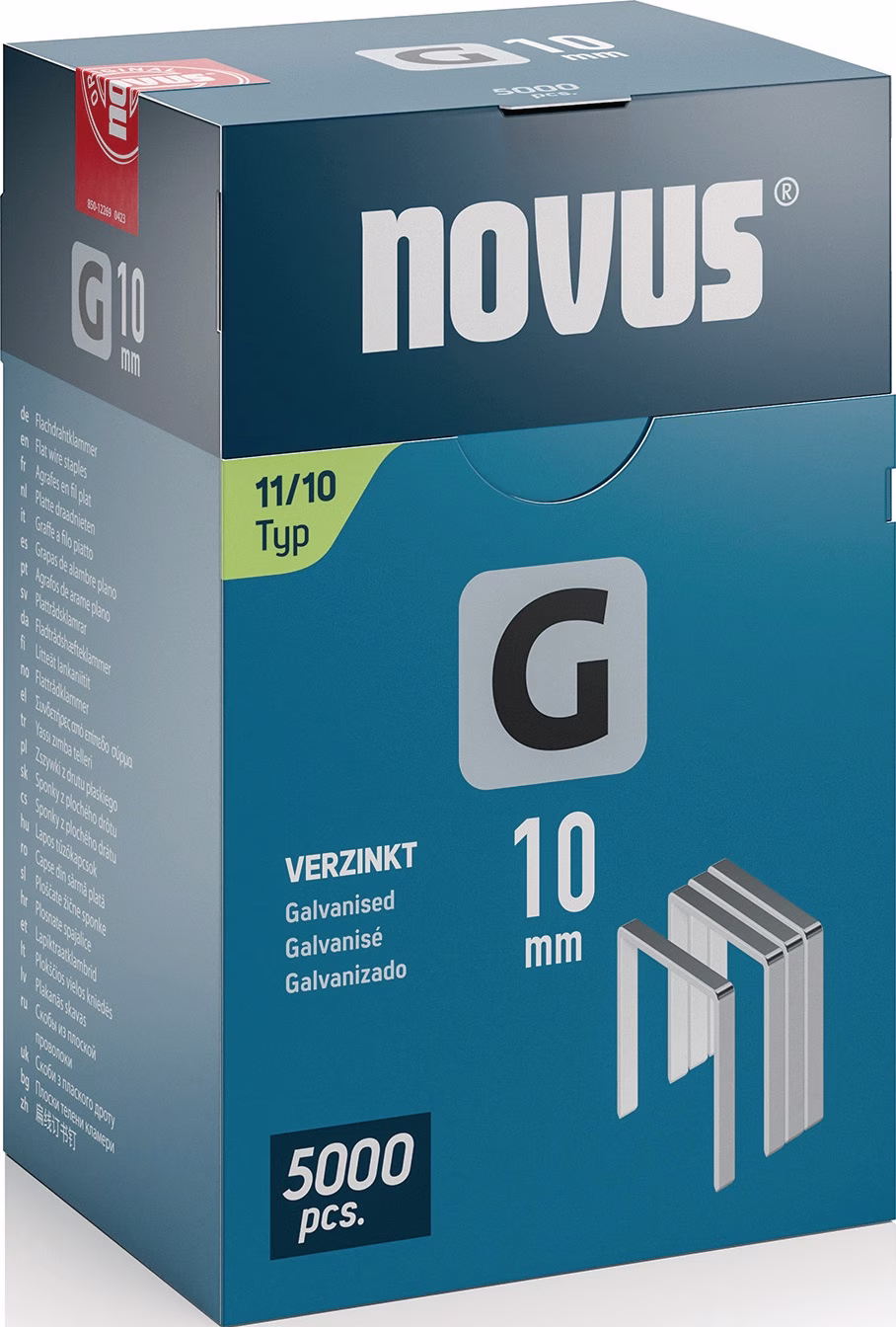 Flachdrahtklammer G Typ 11 B10,6xL10mm Draht-B.1,25mm 5000 St