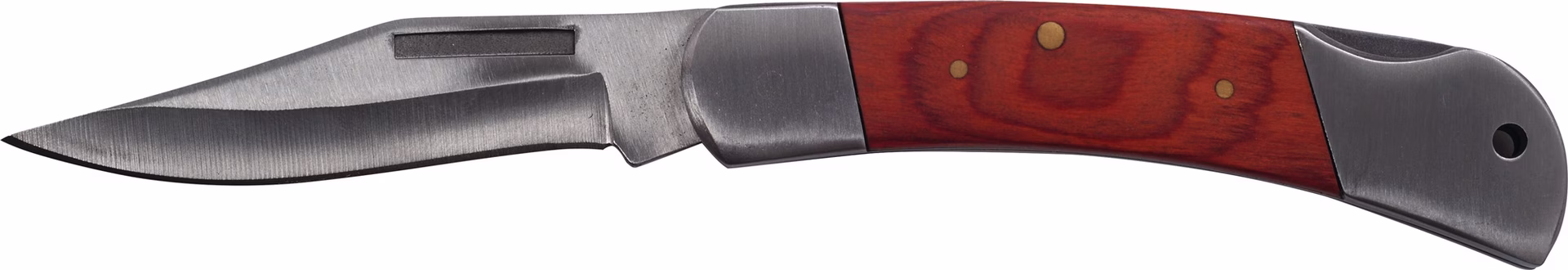 Industrietaschenmesser Gesamt-L.100mm Klingen-L.80mm Redwood-Griff