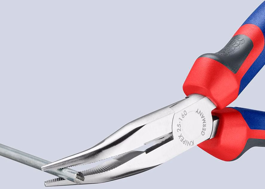 Flachrundzange L.160mm flachrund 40Grad gew.Comfort-Griff