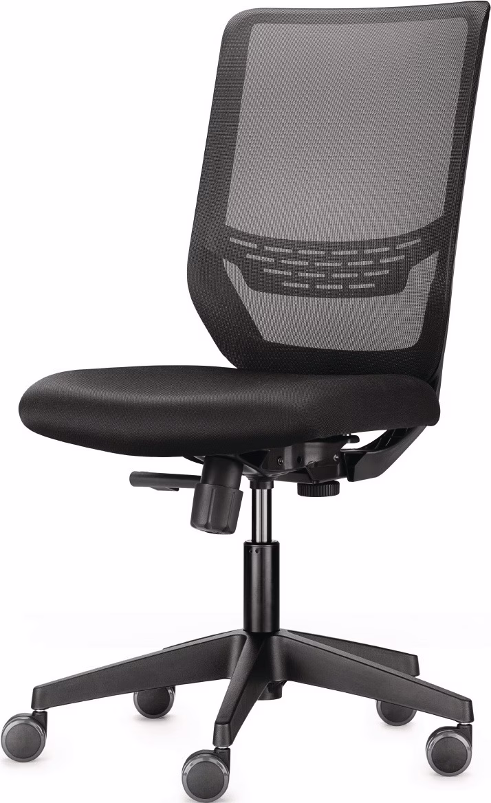 Bürodrehstuhl m.Synchr.-Techn.schwarz 410-520mm o.Lehnen Trgf.110kg