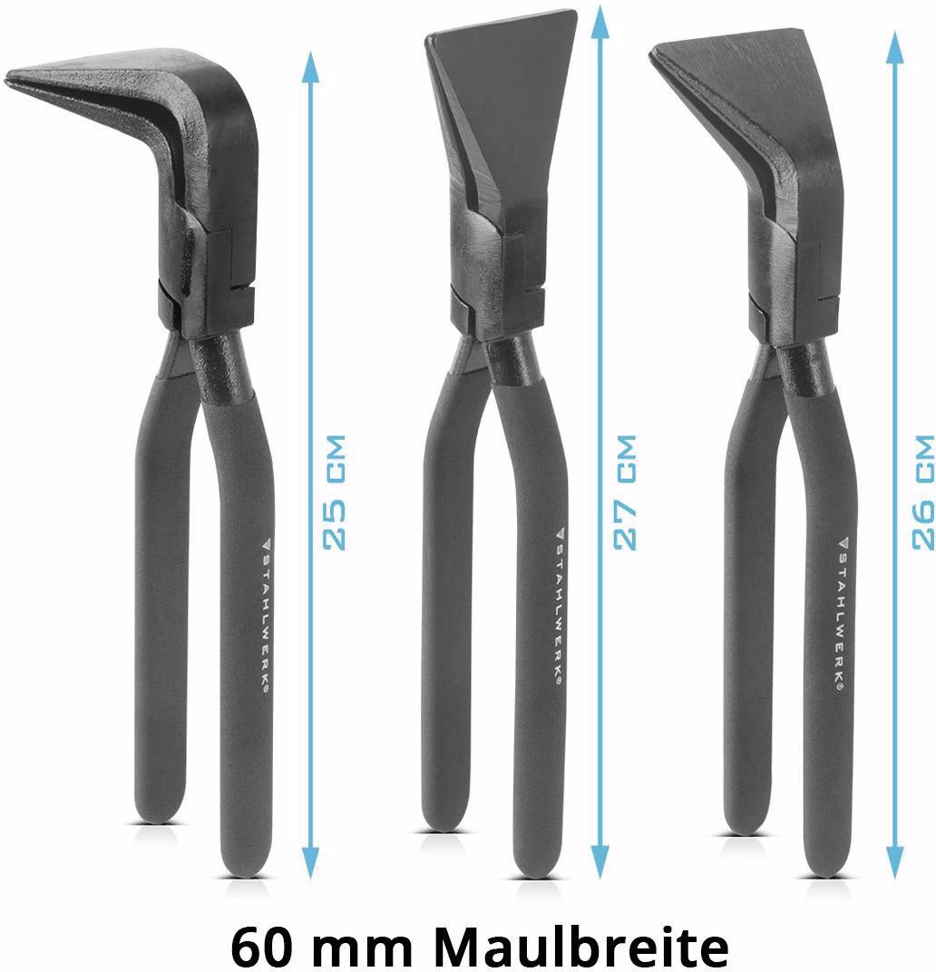 Falzzangen-Set Maulbreite 60mm 3er Set